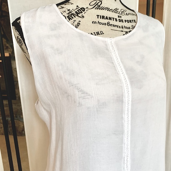 Fever White Sleeveless Cover Up Dress Size Large NWOT - Picture 4 of 13